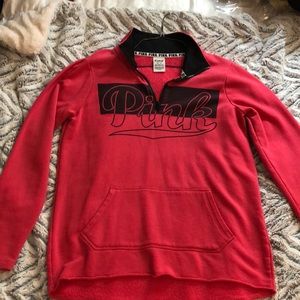 Pink quarter zip